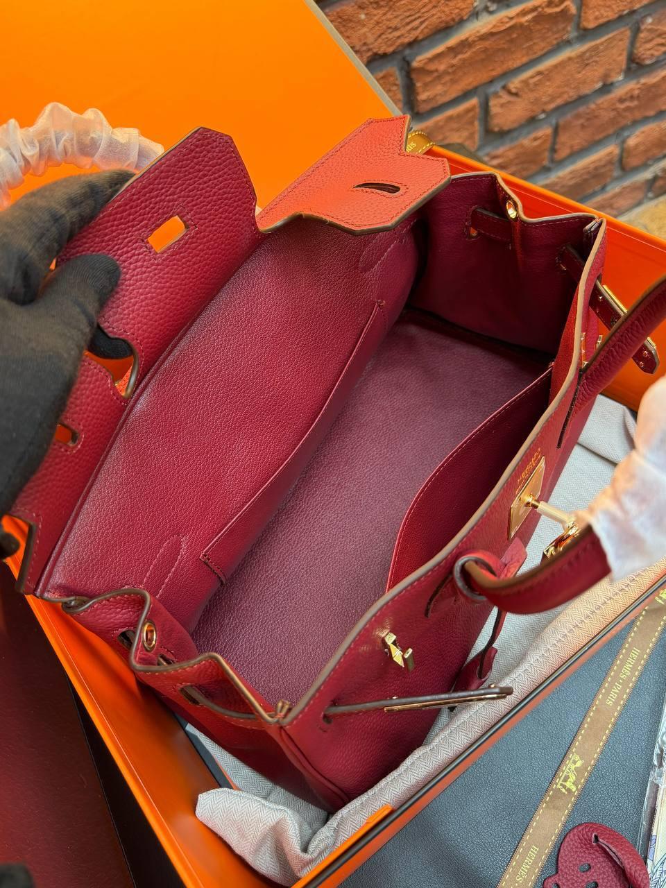 Hermes Birkin 30 Bag "Red" - Slika 5