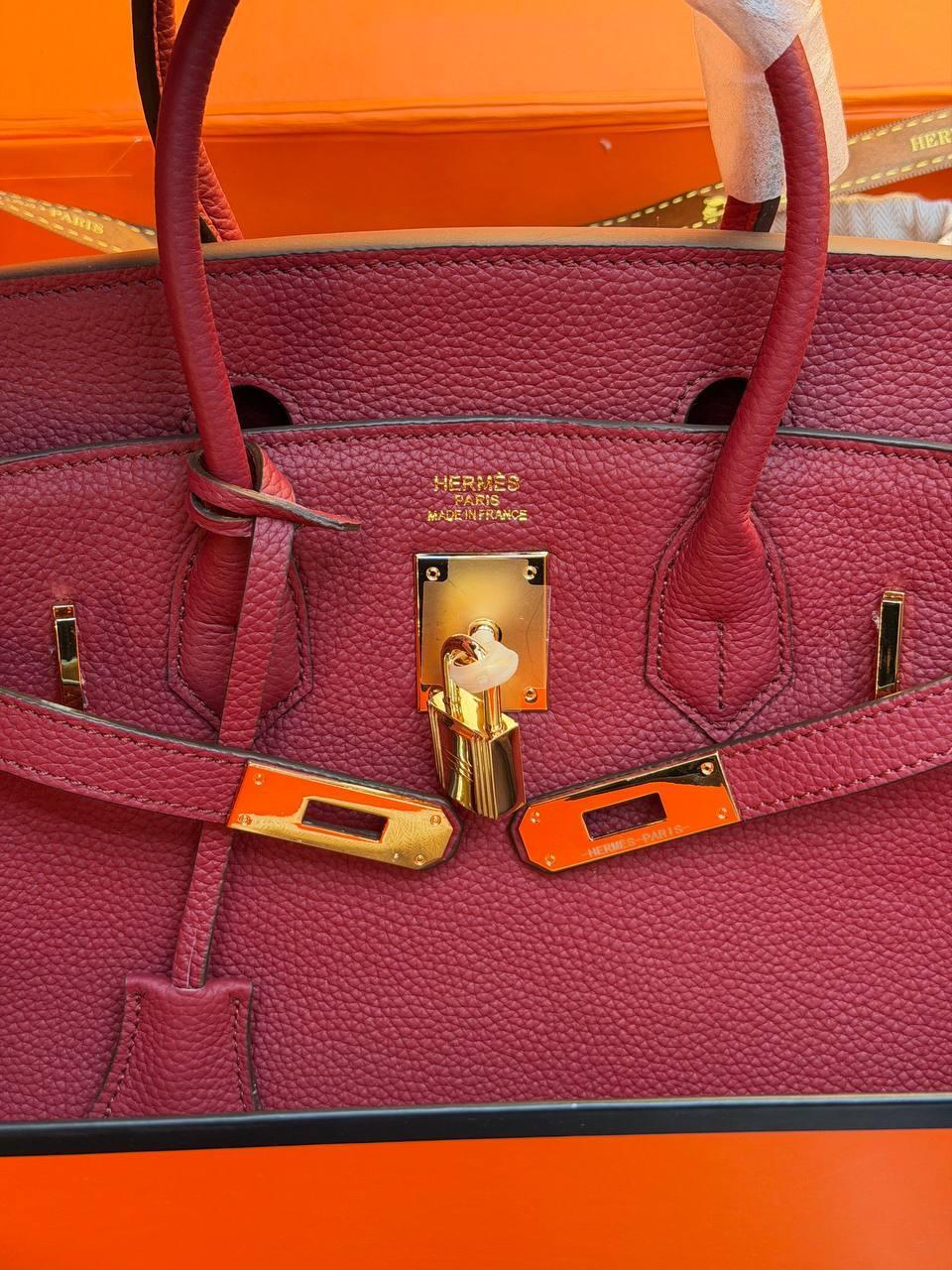 Hermes Birkin 30 Bag "Red" - Slika 8