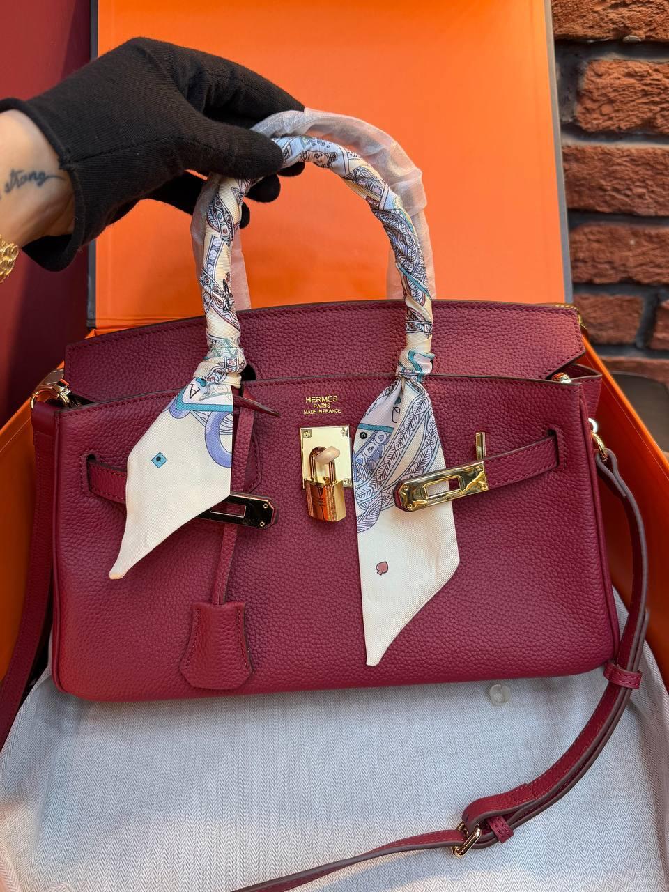 Hermes Birkin 30 Bag "Red" - Slika 9