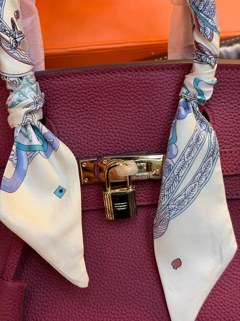 Hermes Birkin 30 Bag "Red" - Slika 11