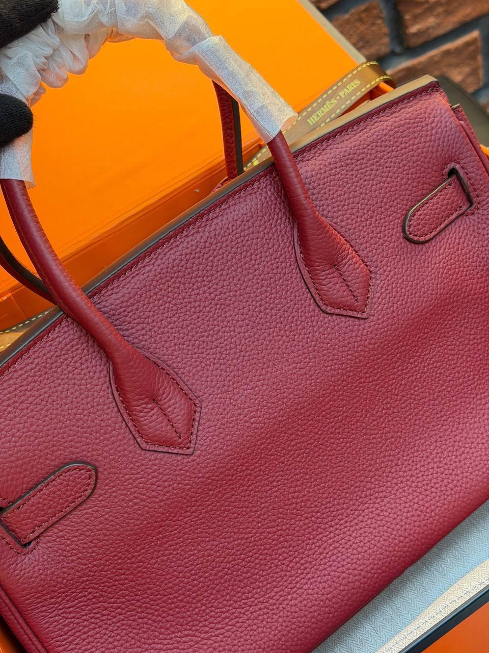 Hermes Birkin 30 Bag "Red" - Slika 12