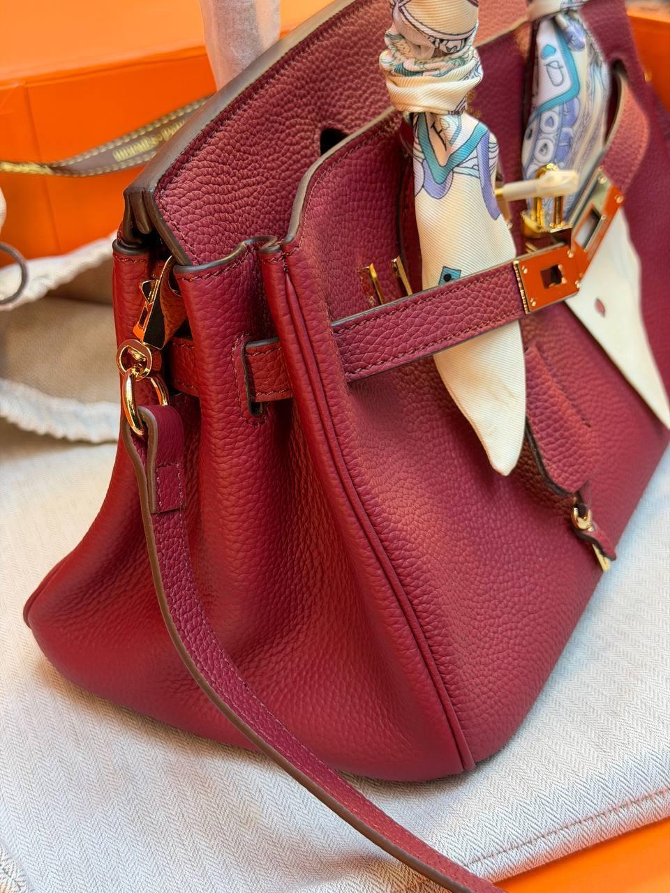 Hermes Birkin 30 Bag "Red" - Slika 13