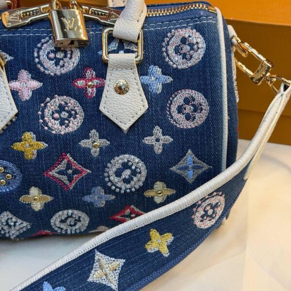Louis Vuitton Nano Speedy Denim Blue