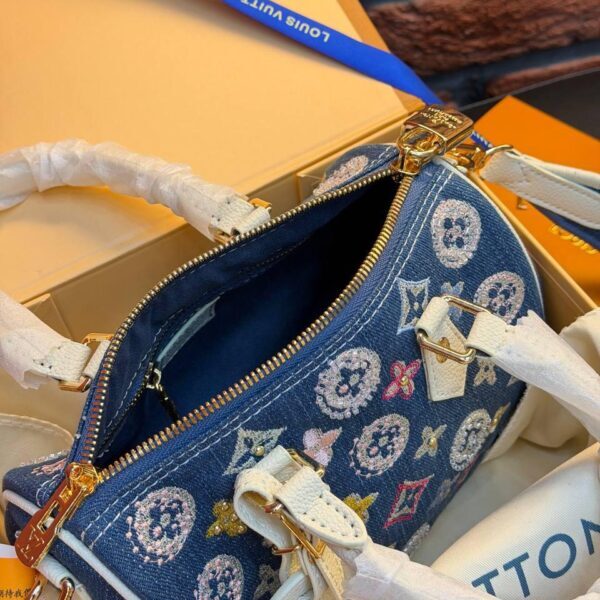 Louis Vuitton Nano Speedy Denim Blue