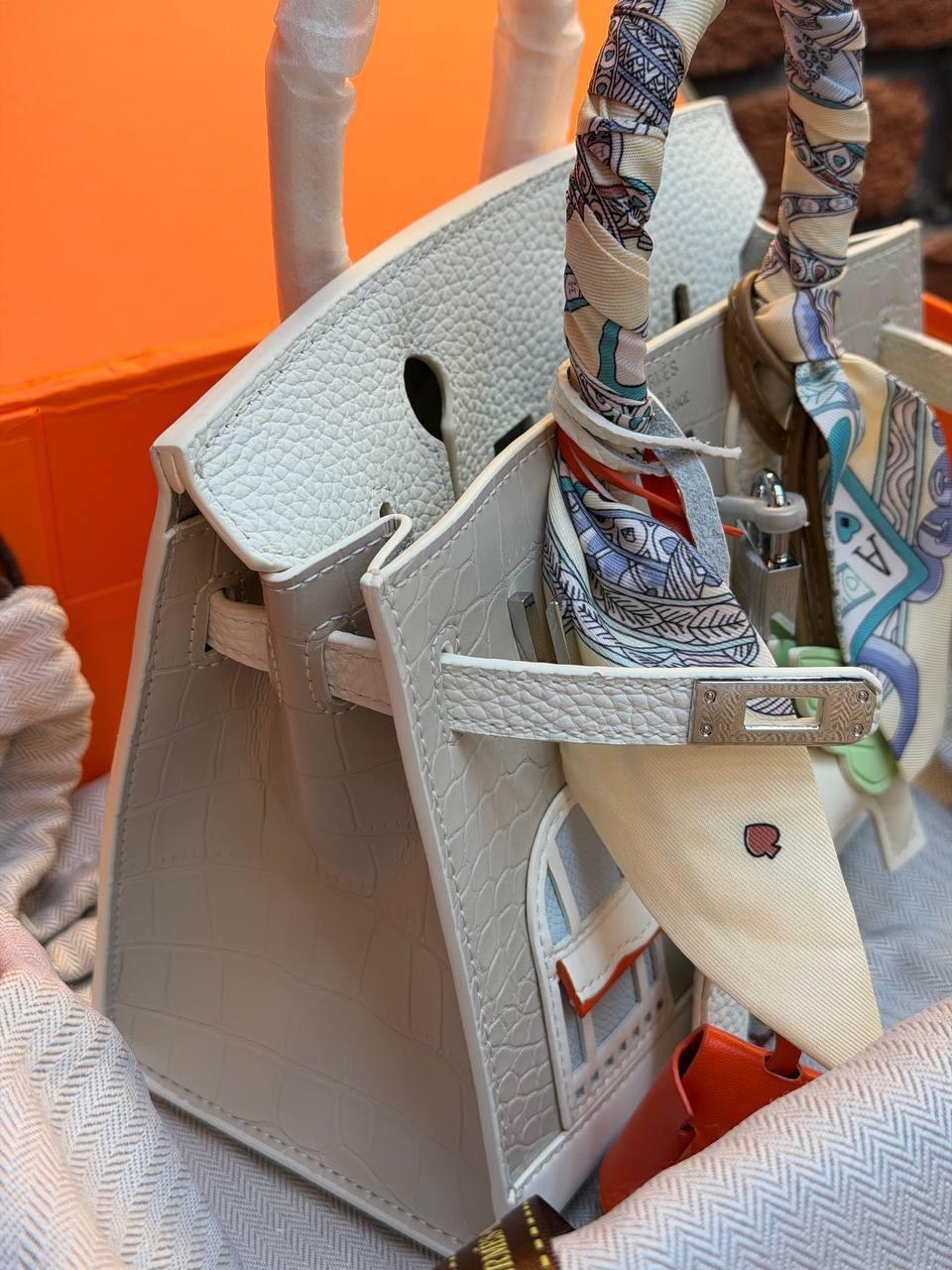 Hermes Birkin 30 Bag "White" - Slika 8
