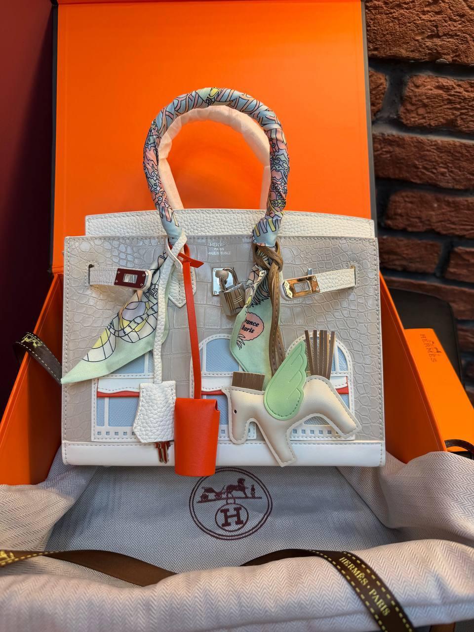 Hermes Birkin 30 Bag "White" - Slika 16