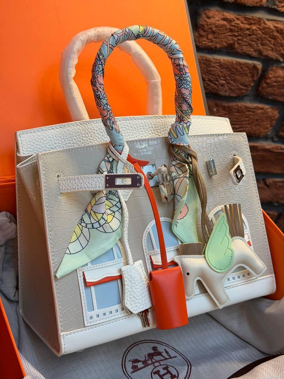 Hermes Birkin 30 Bag "White" - Slika 17