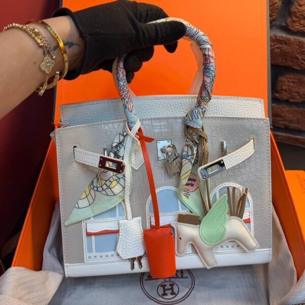 Hermes Birkin 20 Bag "White"