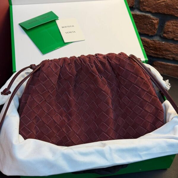 Bottega Veneta Suede Woven Shoulder Bag "Burgundy"