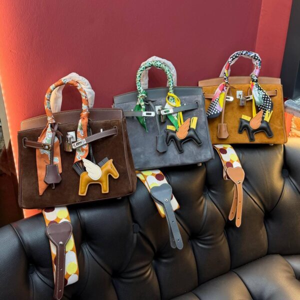 Hermes Birkin 25 Bag Suede "Dark Brown"