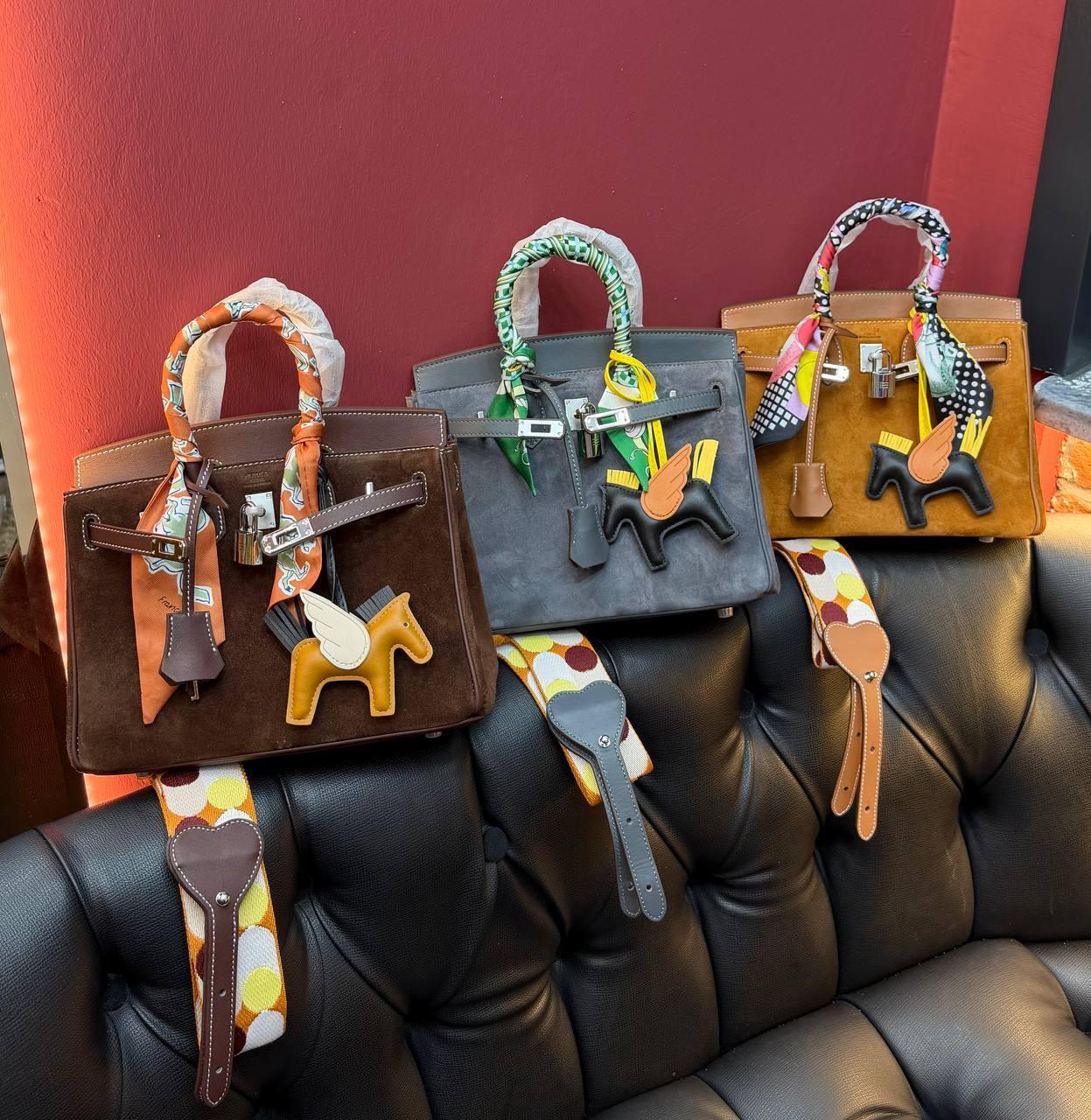 Hermes Birkin 25 Bag Suede "Dark Brown" - Slika 3