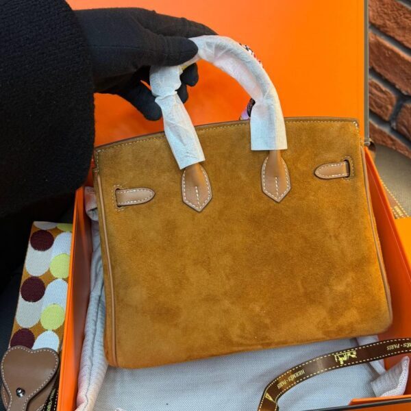 Hermes Birkin 25 Bag Suede "Camel"