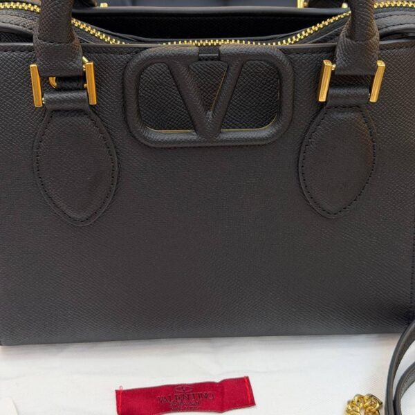 Valentino Garavani Small Vsling Leather Top-handle Bag "Black"