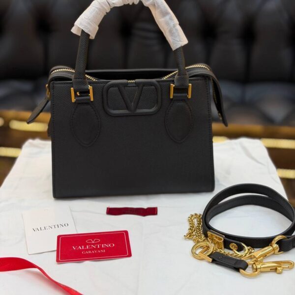 Valentino Garavani Small Vsling Leather Top-handle Bag "Black"