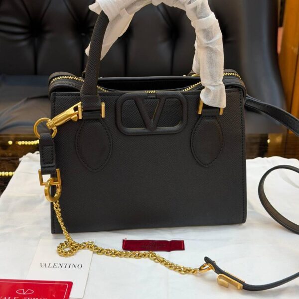 Valentino Garavani Small Vsling Leather Top-handle Bag "Black"