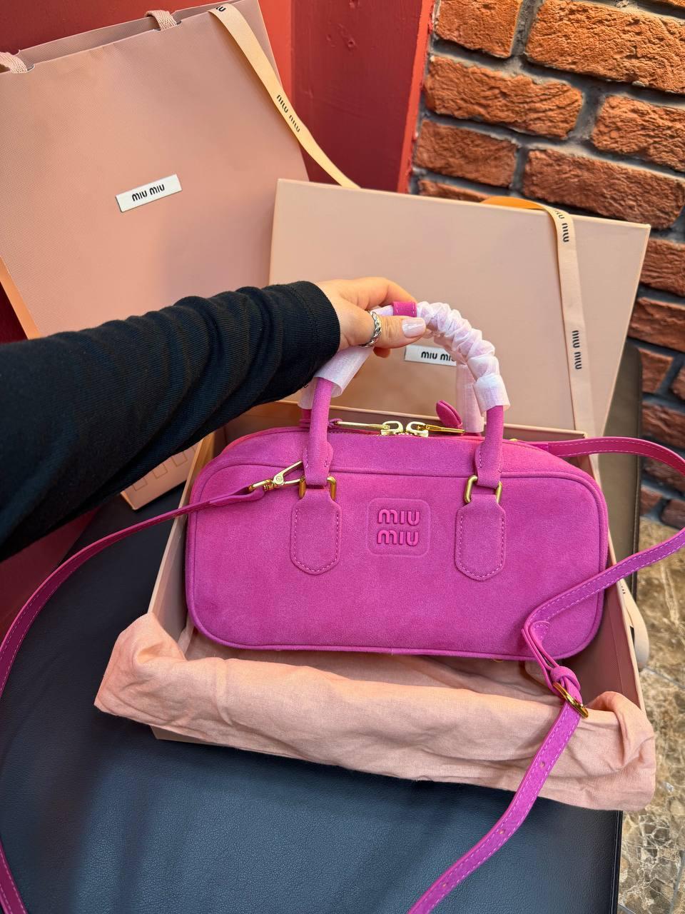 Miu Miu Arcadie Tote Bag Small "Pink" - Slika 12