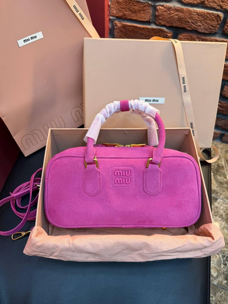 Miu Miu Arcadie Tote Bag Small "Pink" - Slika 17