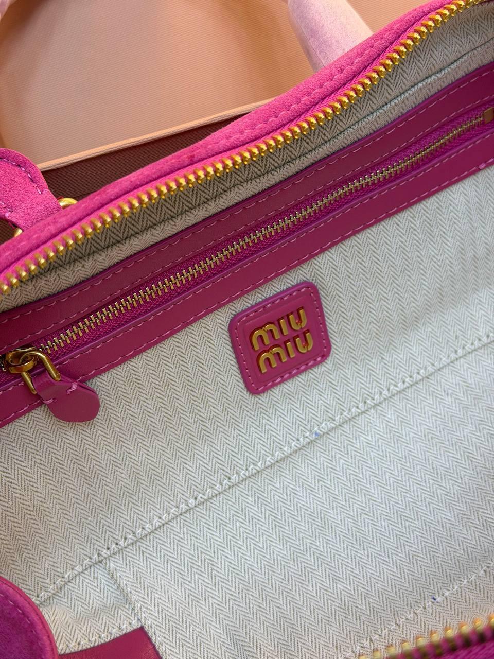 Miu Miu Arcadie Tote Bag Small "Pink" - Slika 23