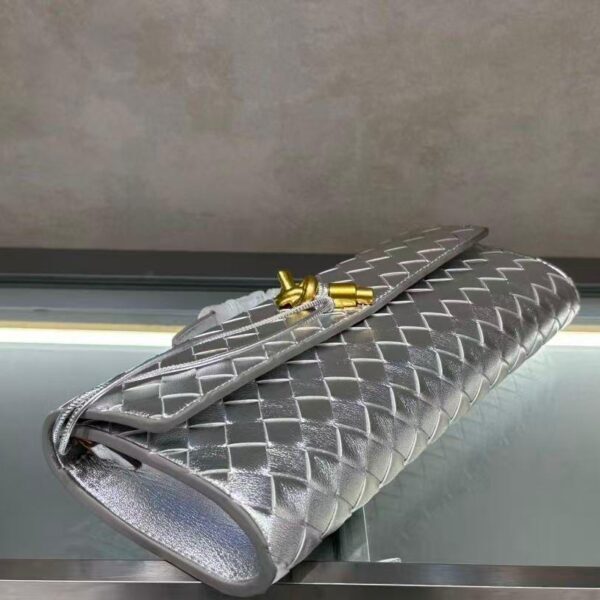 Bottega Veneta Andiamo Clutch "Silver"