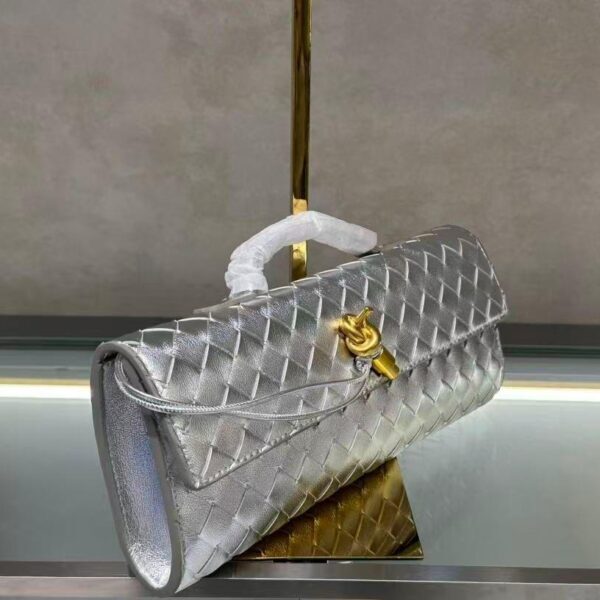 Bottega Veneta Andiamo Clutch "Silver"