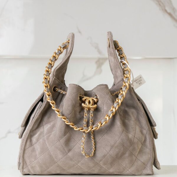 Chanel Mini 25 Hobo Bag Suede Leather