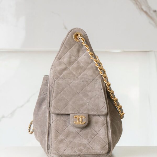 Chanel Mini 25 Hobo Bag Suede Leather
