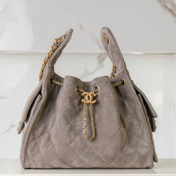 Chanel Mini 25 Hobo Bag Suede Leather