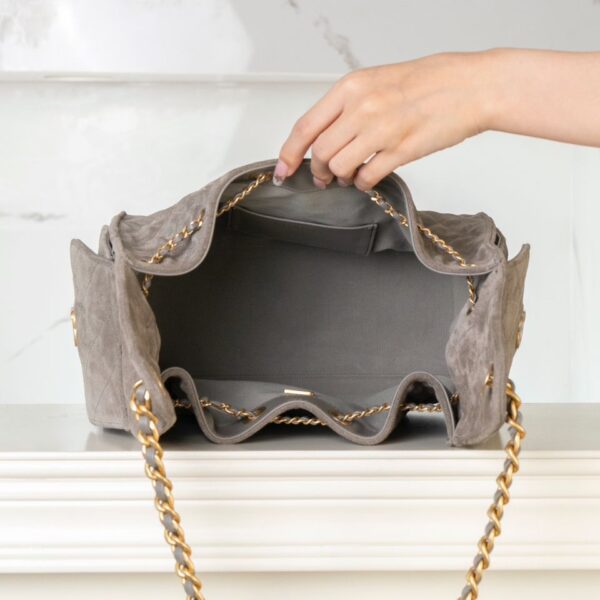 Chanel Mini 25 Hobo Bag Suede Leather