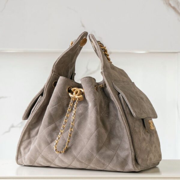 Chanel Mini 25 Hobo Bag Suede Leather
