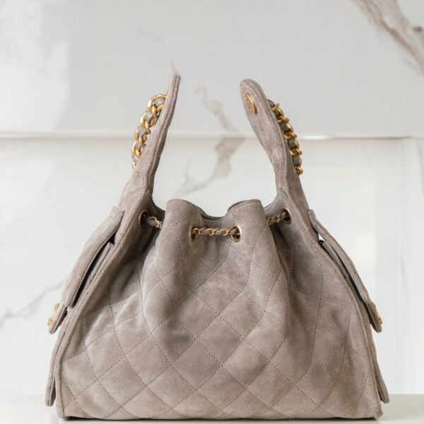 Chanel Mini 25 Hobo Bag Suede Leather
