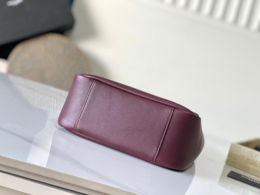 Saint Laurent LE 5 À 7 HOBO "Burgundy" - Slika 3