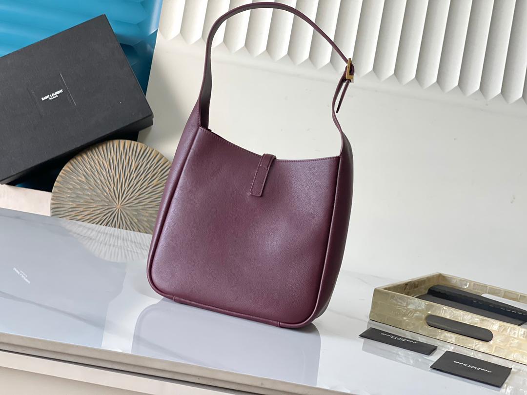 Saint Laurent LE 5 À 7 HOBO "Burgundy" - Slika 4
