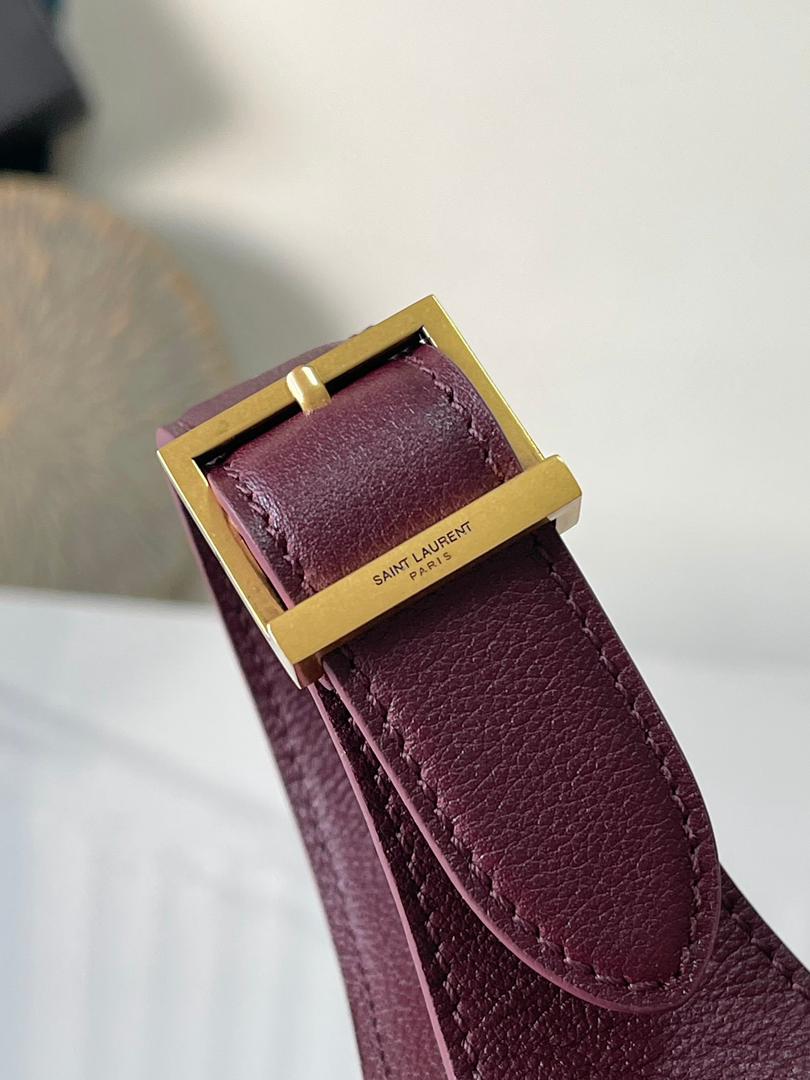 Saint Laurent LE 5 À 7 HOBO "Burgundy" - Slika 5