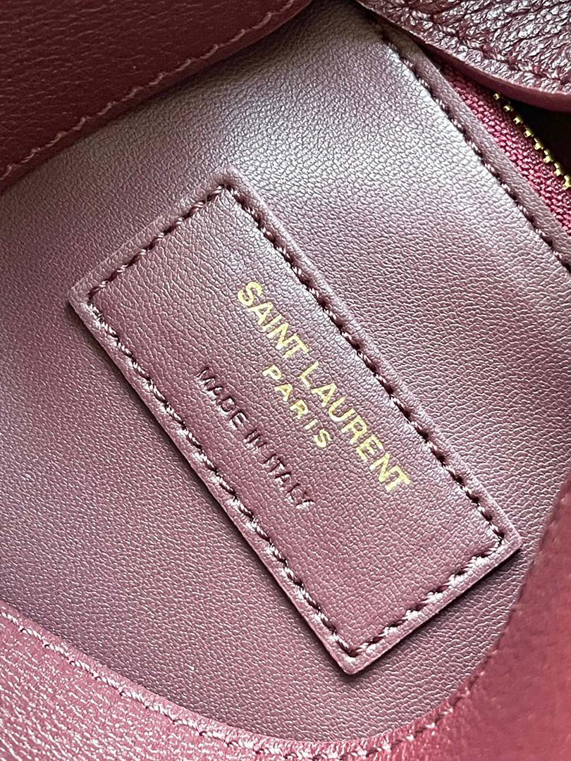 Saint Laurent LE 5 À 7 HOBO "Burgundy" - Slika 7