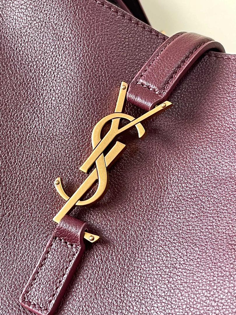 Saint Laurent LE 5 À 7 HOBO "Burgundy" - Slika 8