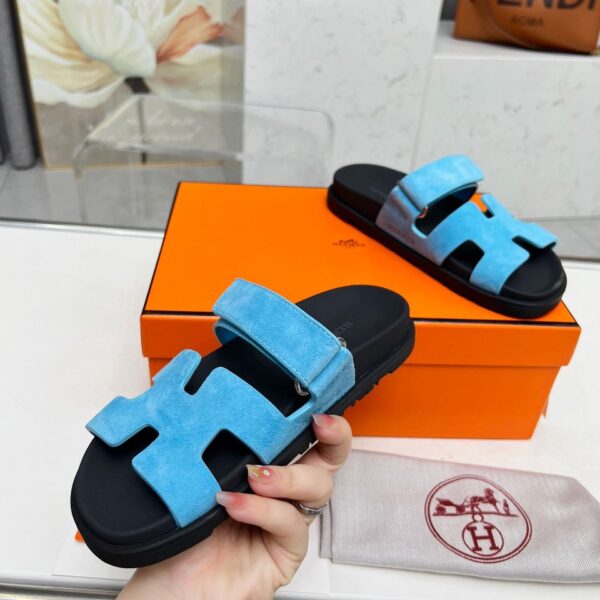 Hermes Noisette Sandala "Blue"