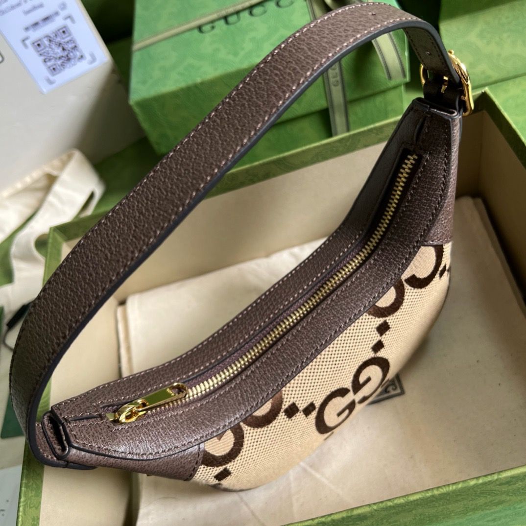 Gucci Ophidia Bag Mini Jumbo GG Camel/Ebony in Canvas - Slika 8