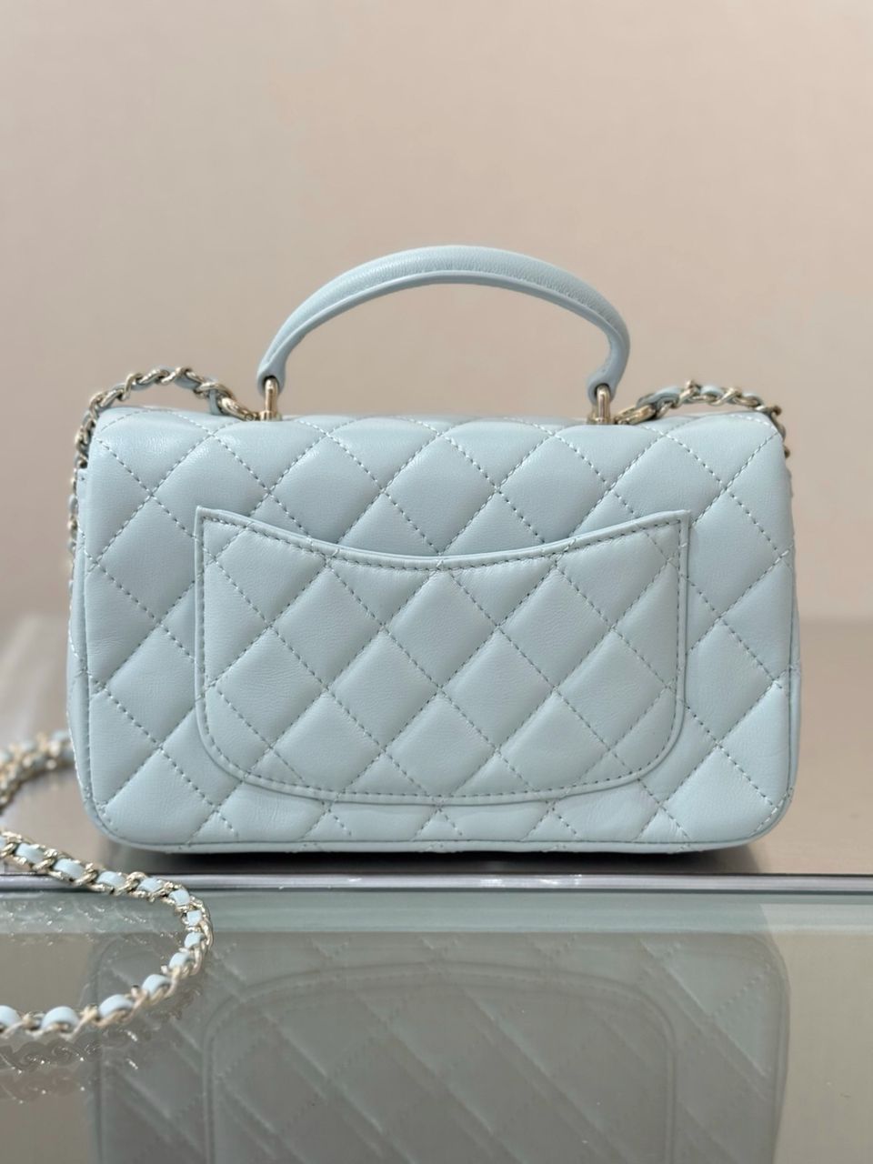 CHANEL Mini Flap Bag Light Blue - Slika 4