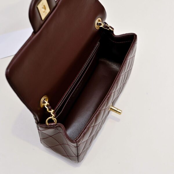 CHANEL Mini Flap Bag Brown